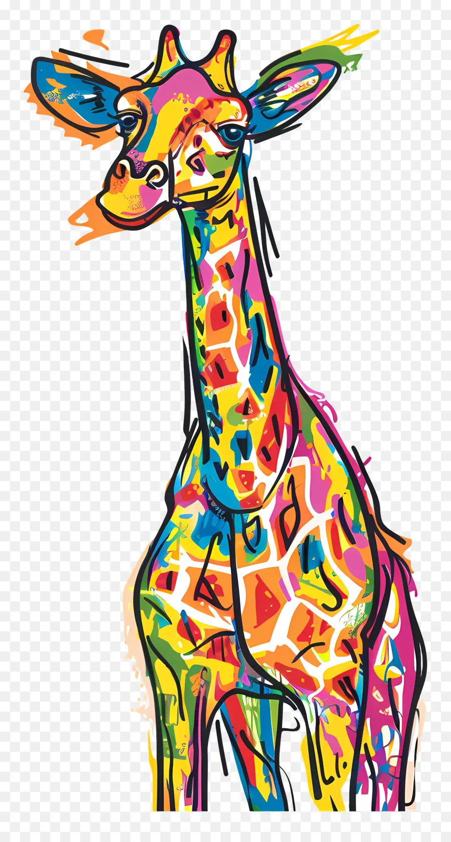 Girafa，Colorido Girafa PNG