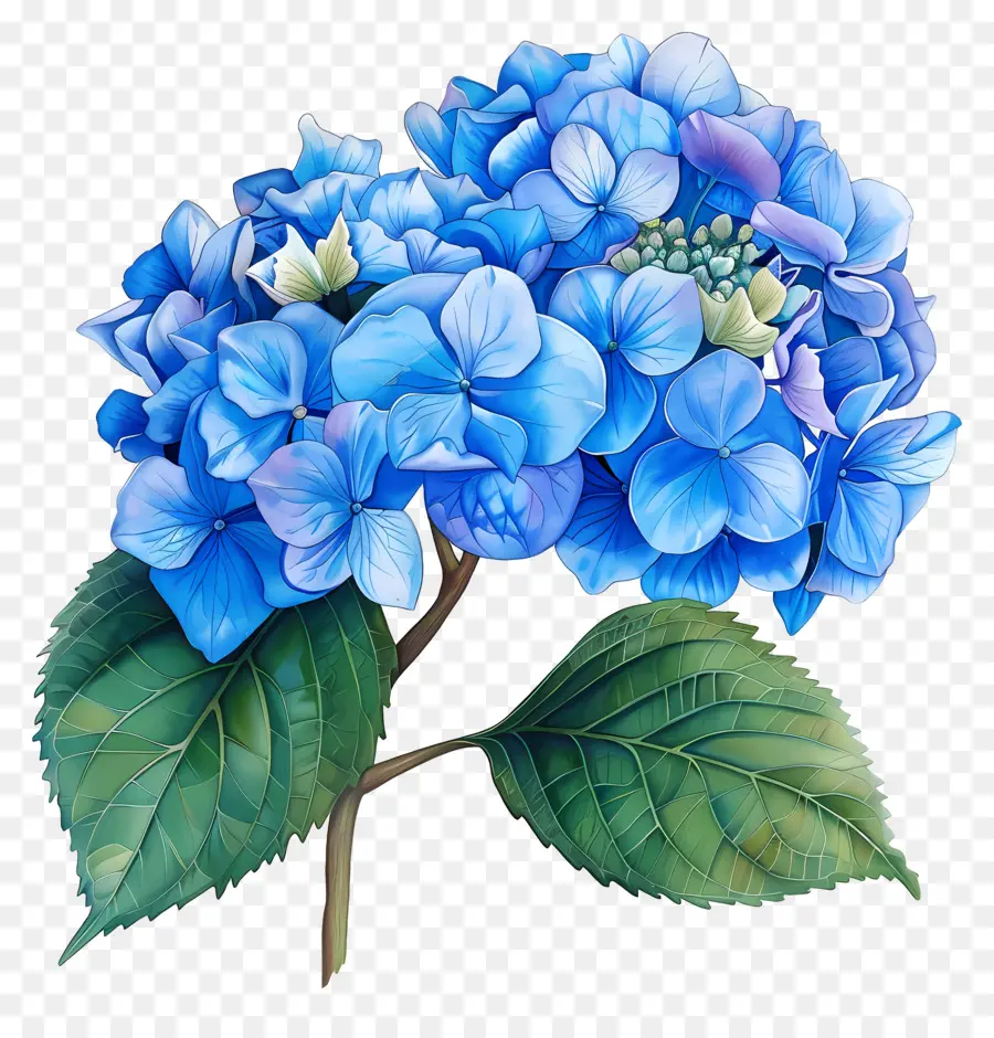 Azul Hortênsia，Flor De Hidrante Azul PNG