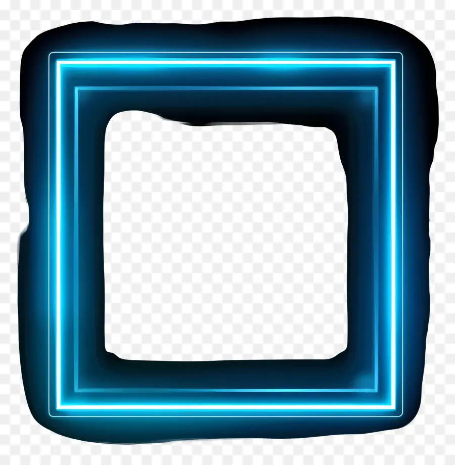 Quadro Azul Neon，Neon PNG