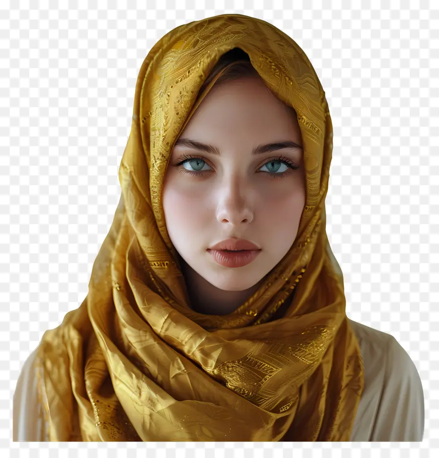 Hijab Girl，Ouro PNG