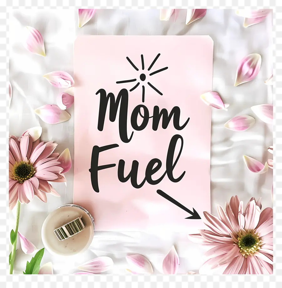 Mamãe Combustível，Cartão De Nota Rosa PNG