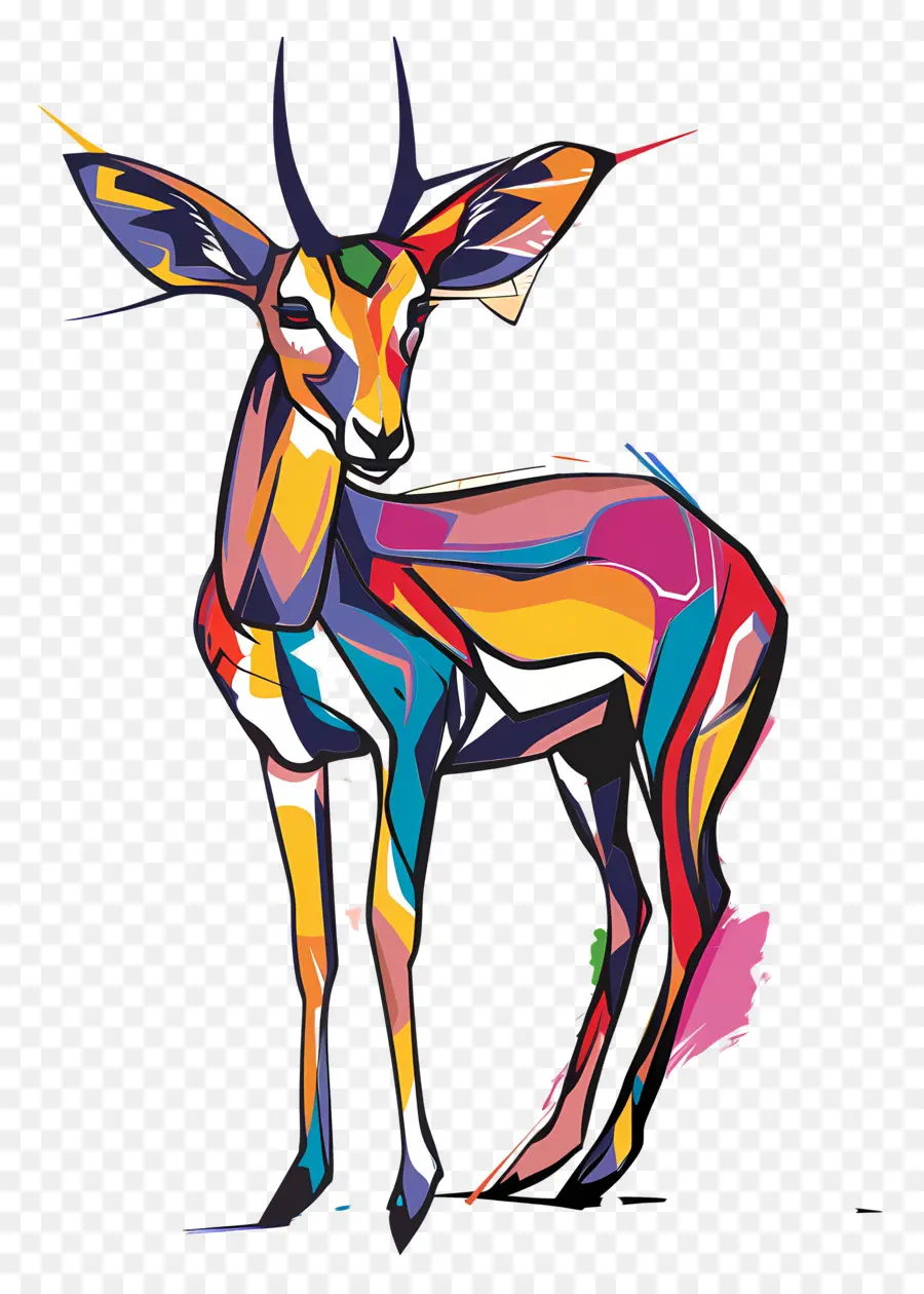 Antelope，Animal Colorido PNG