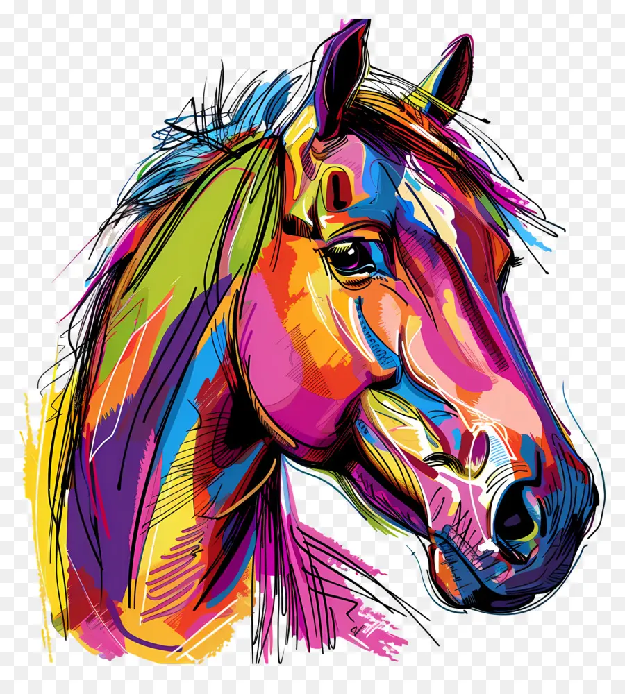 Cavalo，Colorido PNG