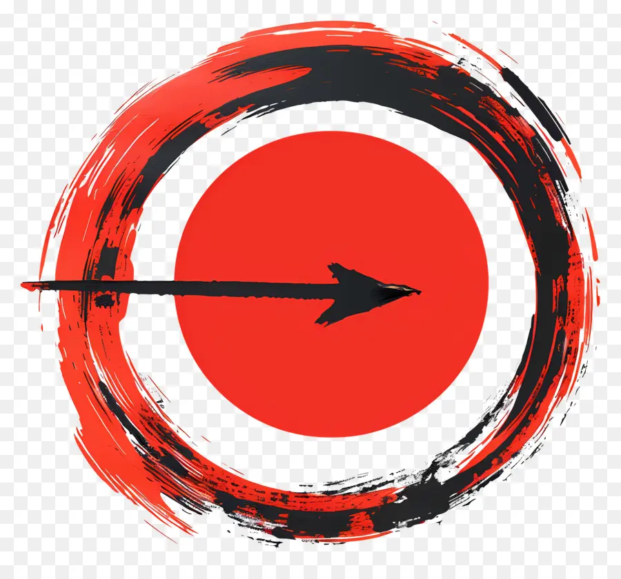 Círculo Vermelho Com Flecha，Logo Design PNG