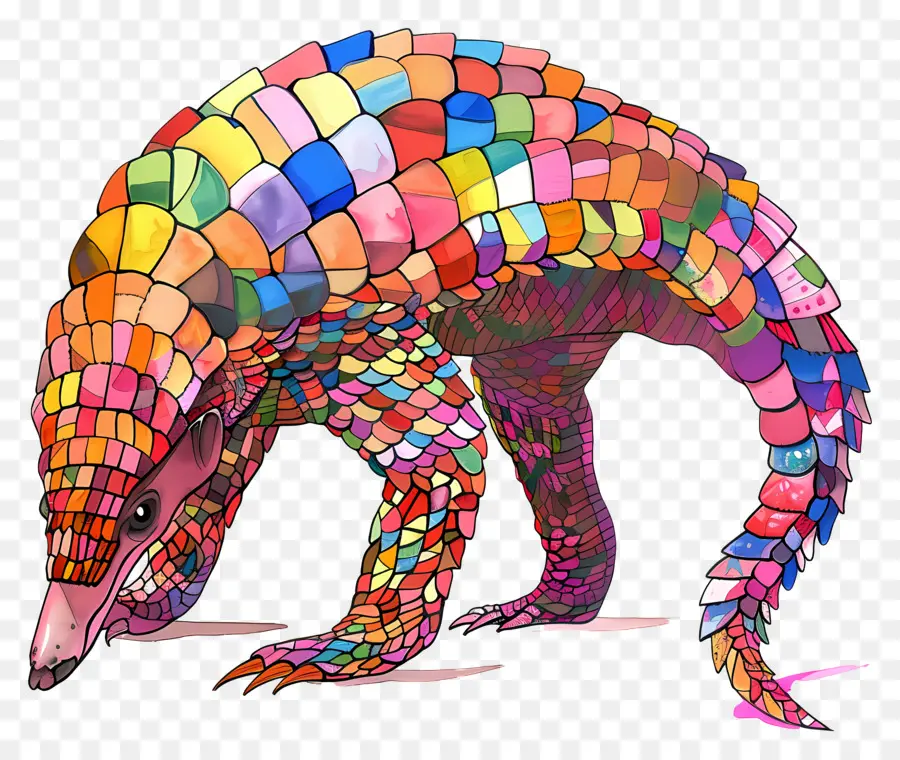 Pangolin，Animal De Mosaico PNG