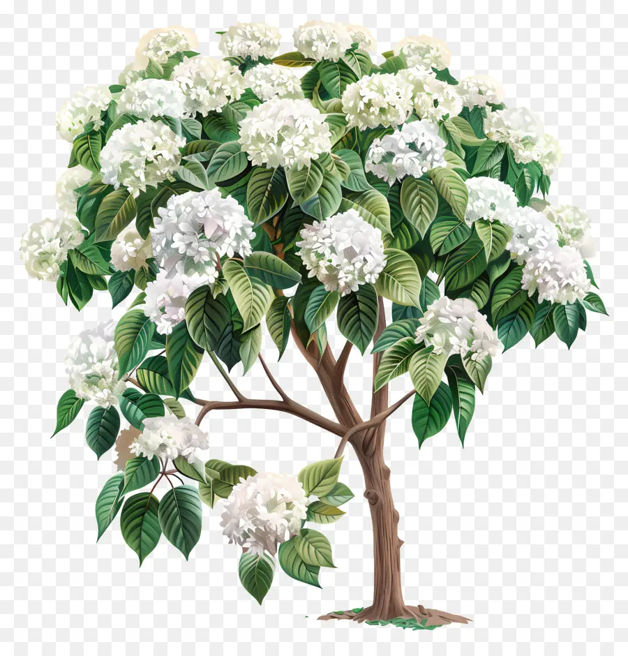 Árvore De Hidrania Tropical，árvore De Flores PNG