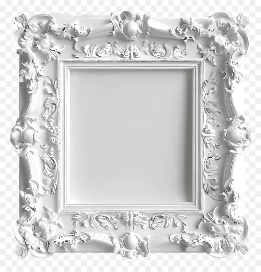 Quadro Branco，Design Ornamentado PNG