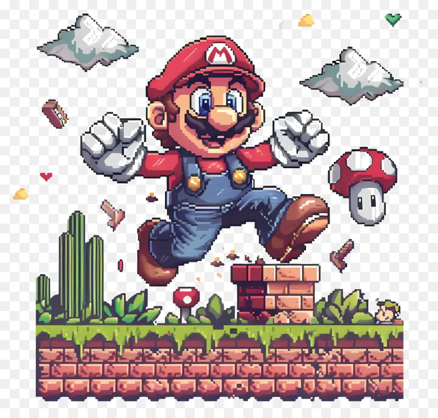 8 Bits Mario，Mario PNG