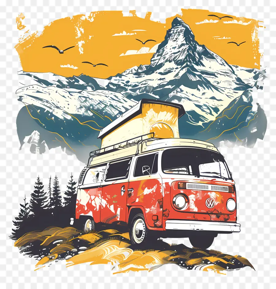 Dia Da Viagem，Volkswagen Van PNG