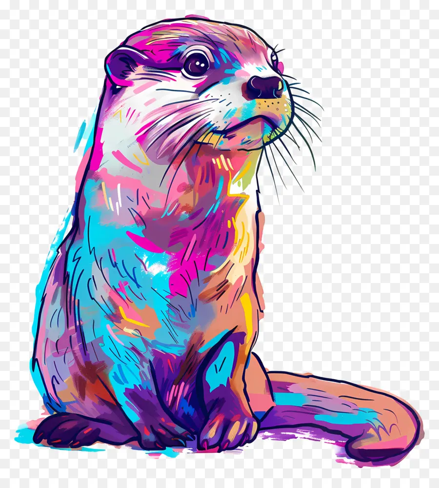 Otter，Colorido PNG