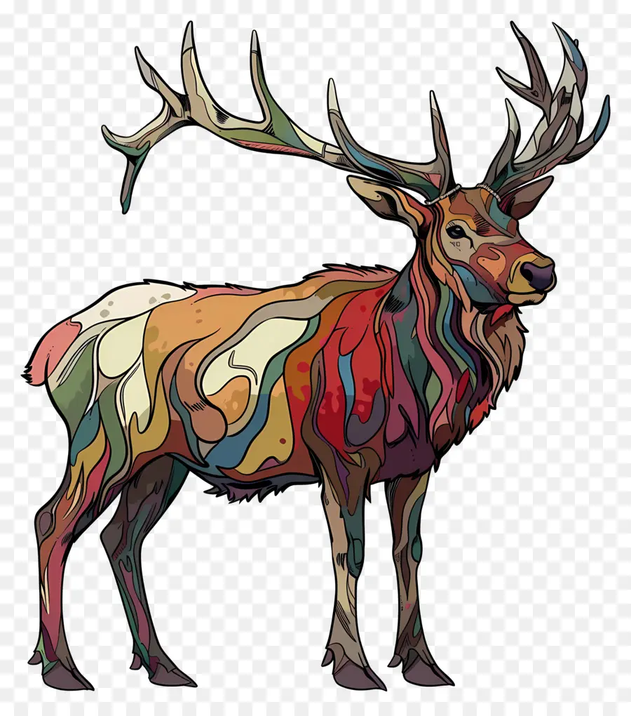 Elk，Cervo único PNG