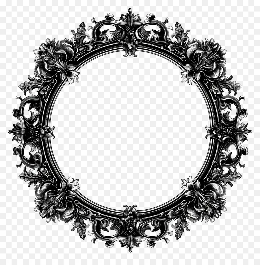 Moldura Em Preto，Ornamentado Quadro PNG