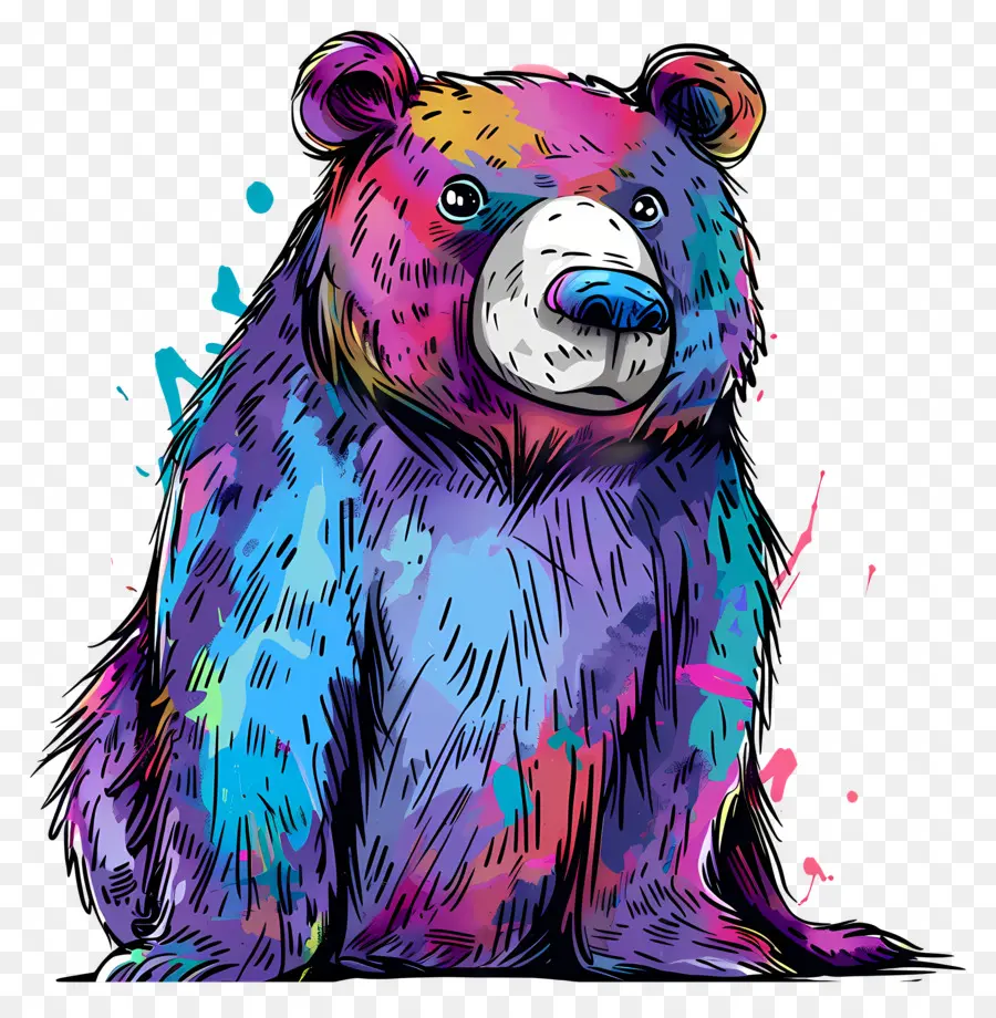 Desenho Animado Do Urso，Urso Colorido PNG