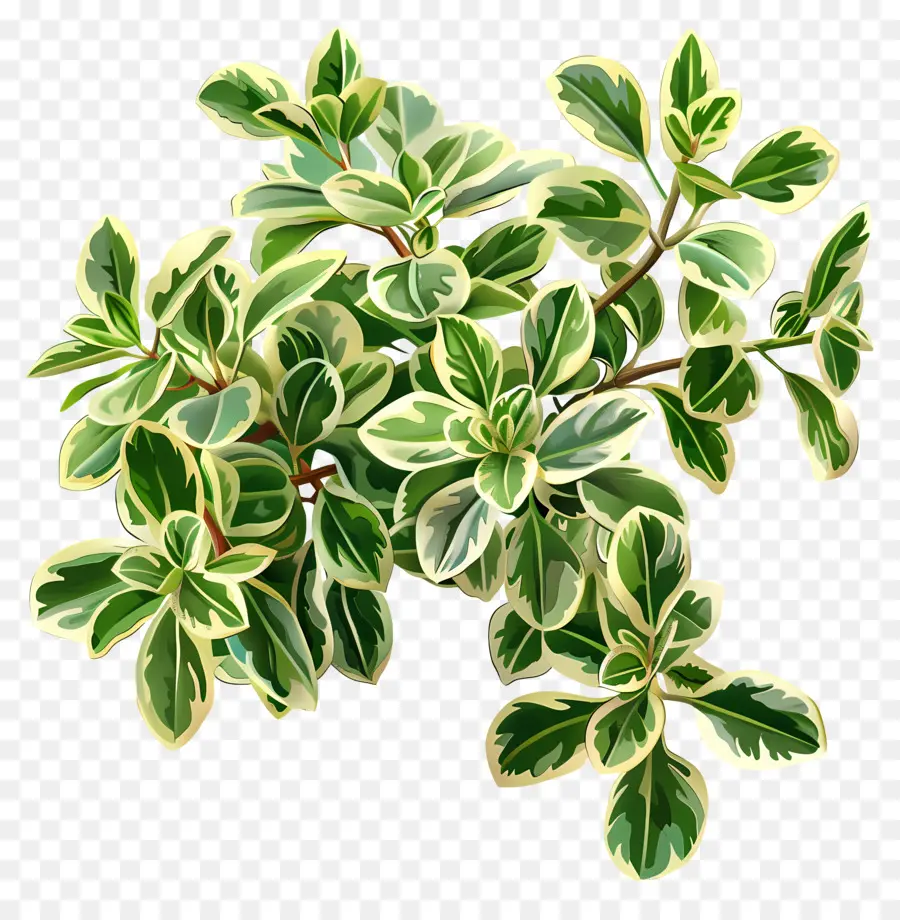 Planta De Jade Variegada，Folhas De Plantas PNG