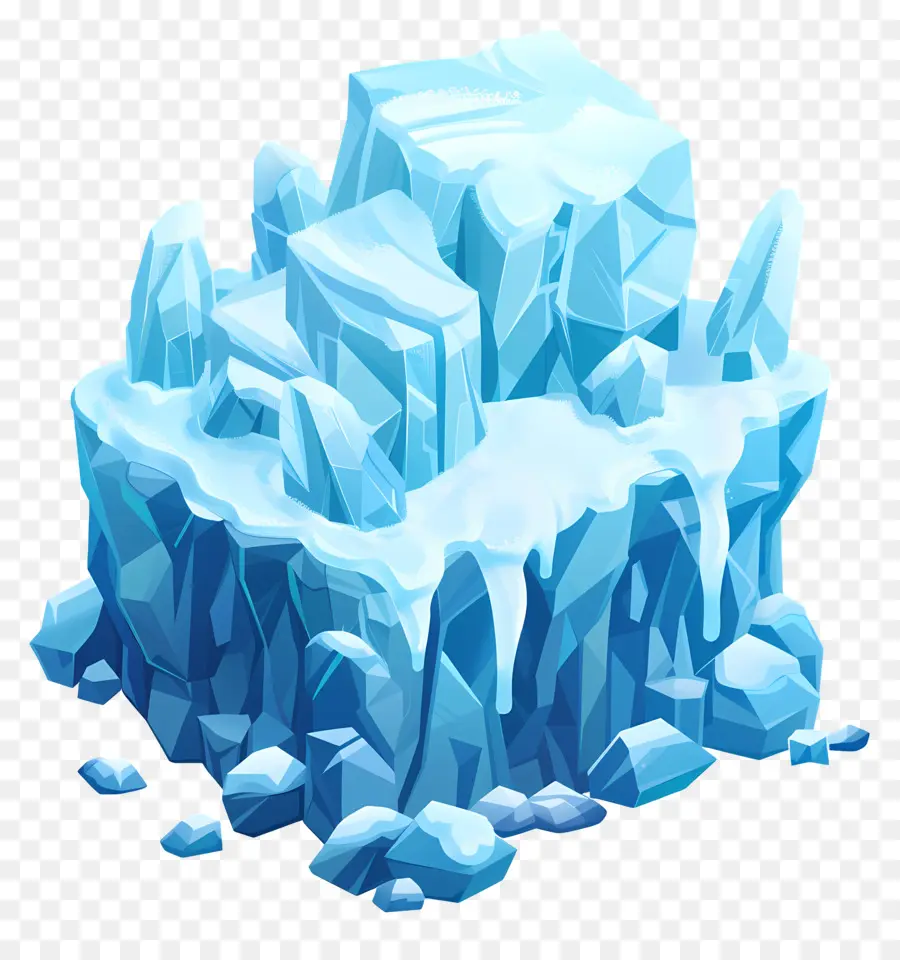Gelo Isométrico，Iceberg PNG