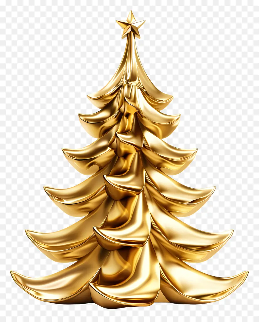 árvore De Natal，Ouro árvore De Natal PNG