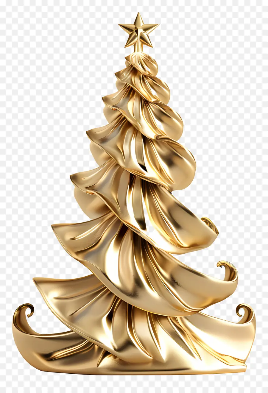 árvore De Natal，Ouro árvore De Natal PNG