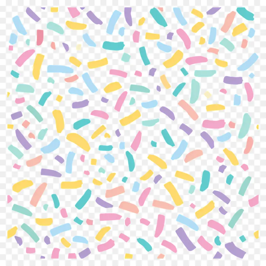 Confete，Cores Pastel PNG