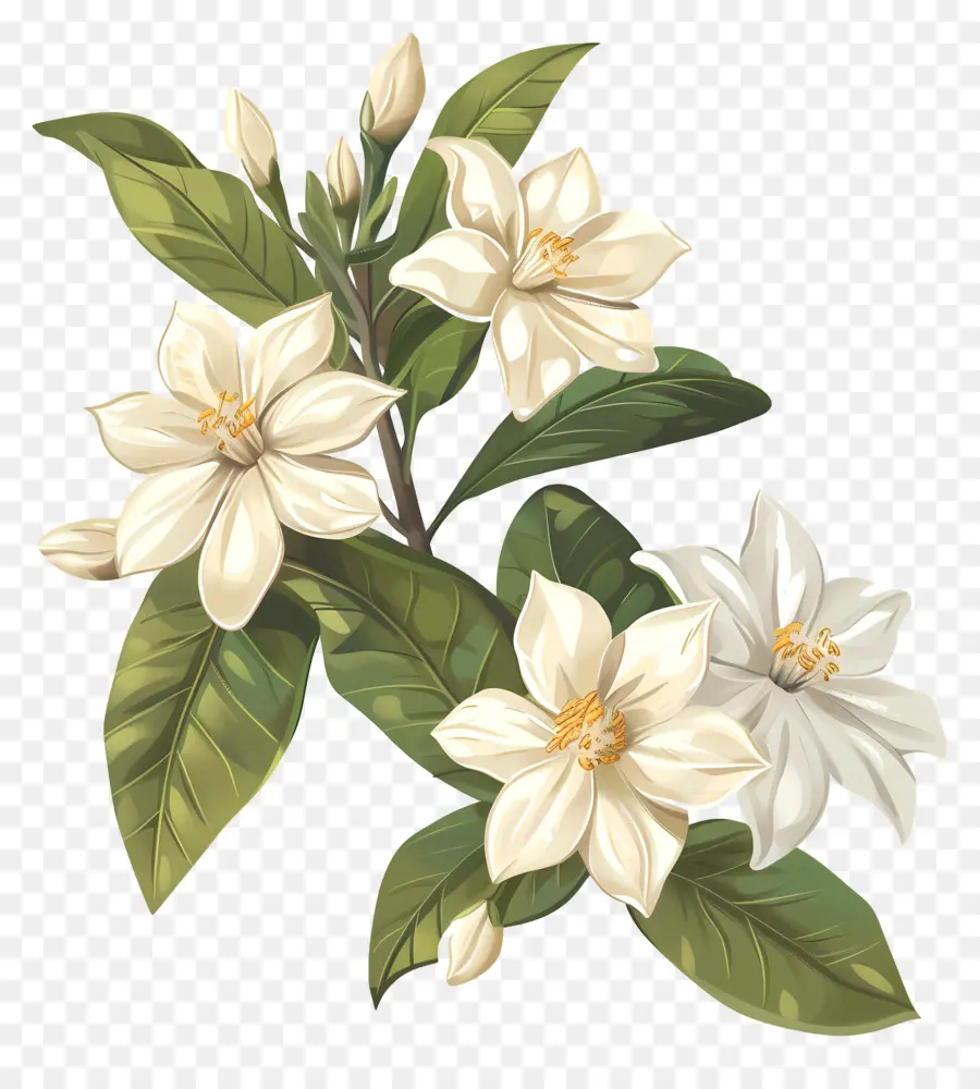 Jasmim，Flor Branca PNG