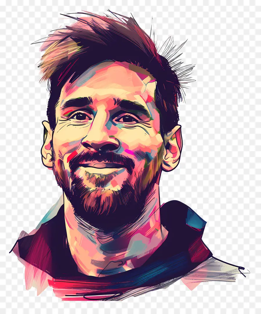 Messi，Closeup Retrato PNG