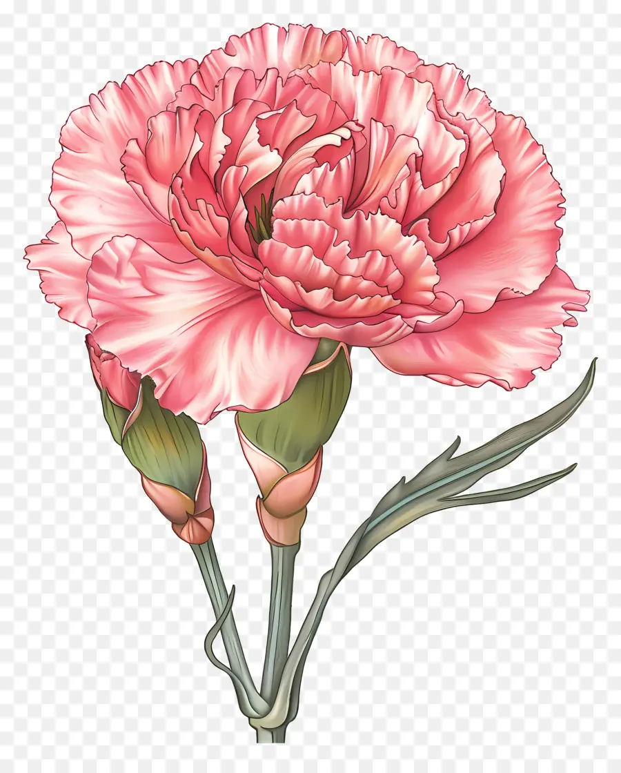 Carnation Rosa，Título Flor Pink Crawnation PNG
