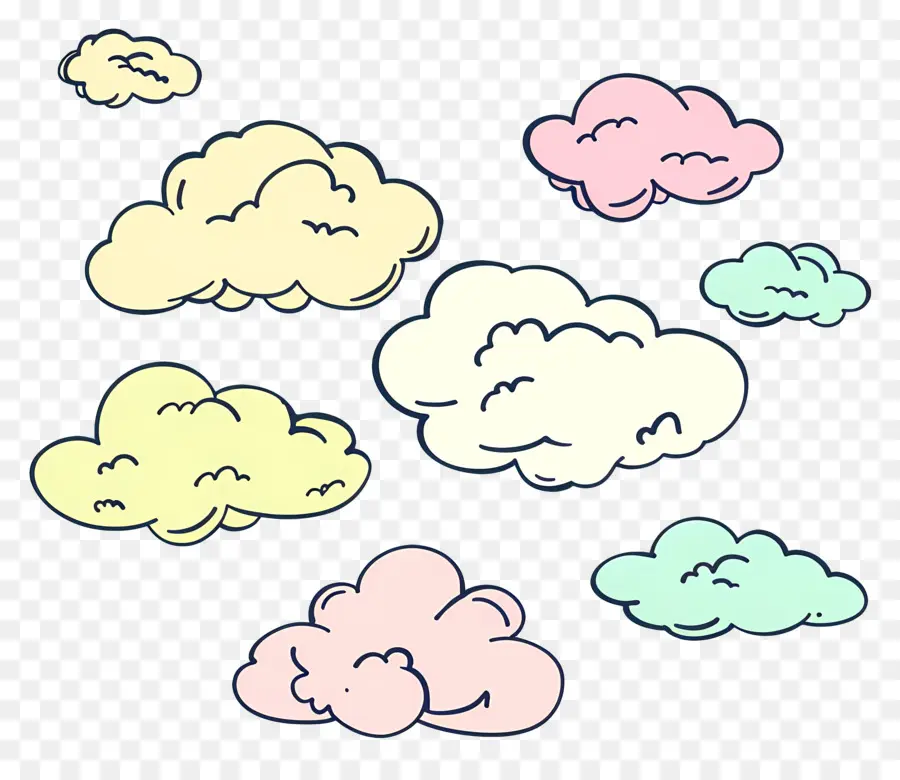 Nuvens，Nuvens Fofas PNG