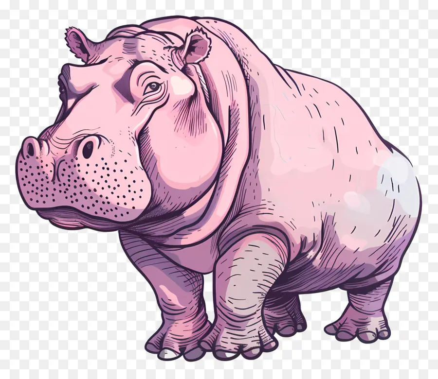 Hippo，Hipopótamo Rosa PNG