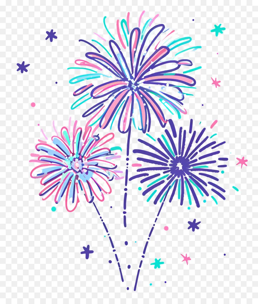 Fogos De Artifício，Colorido PNG