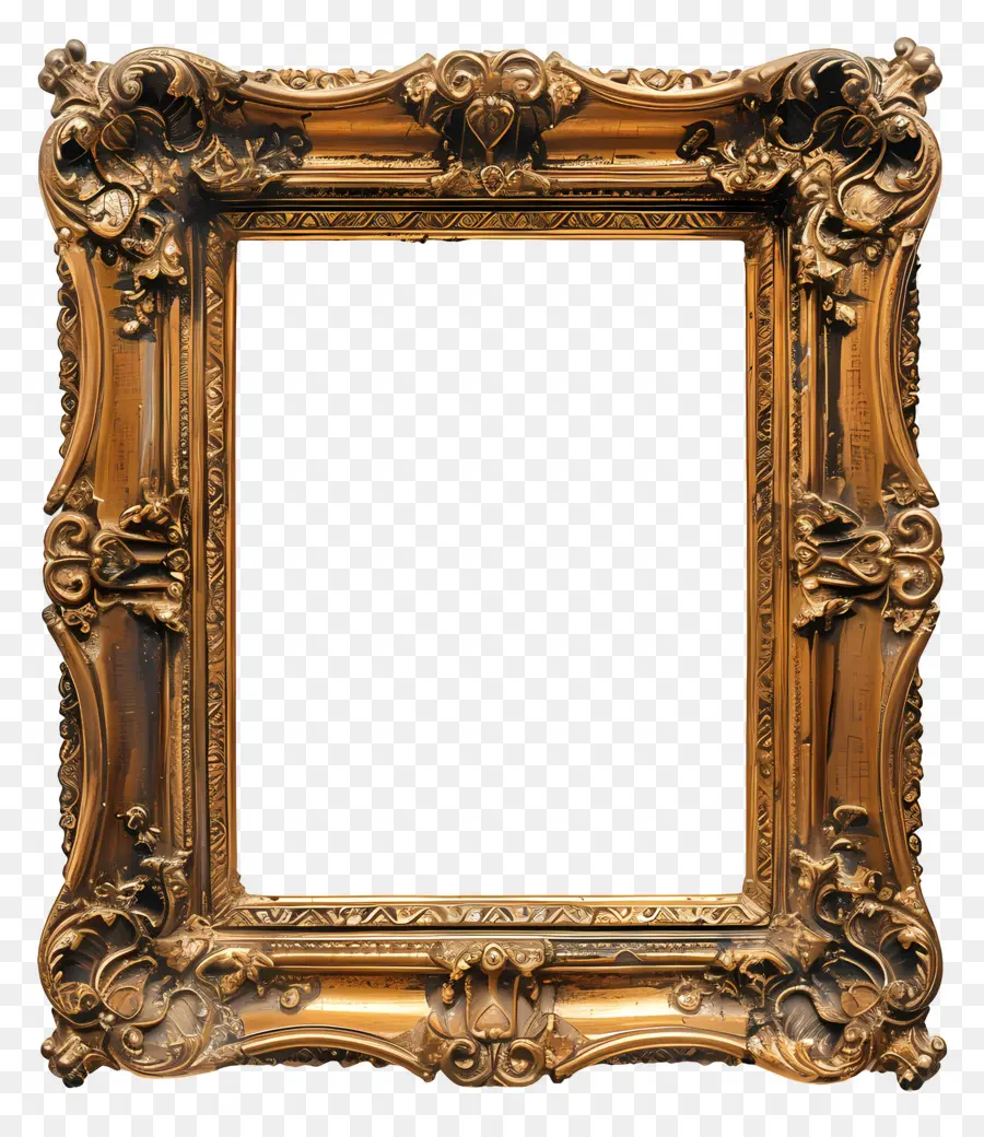 Retângulo De Madeira De Madeira，Obras De Arte Emolduradas Em Ouro PNG