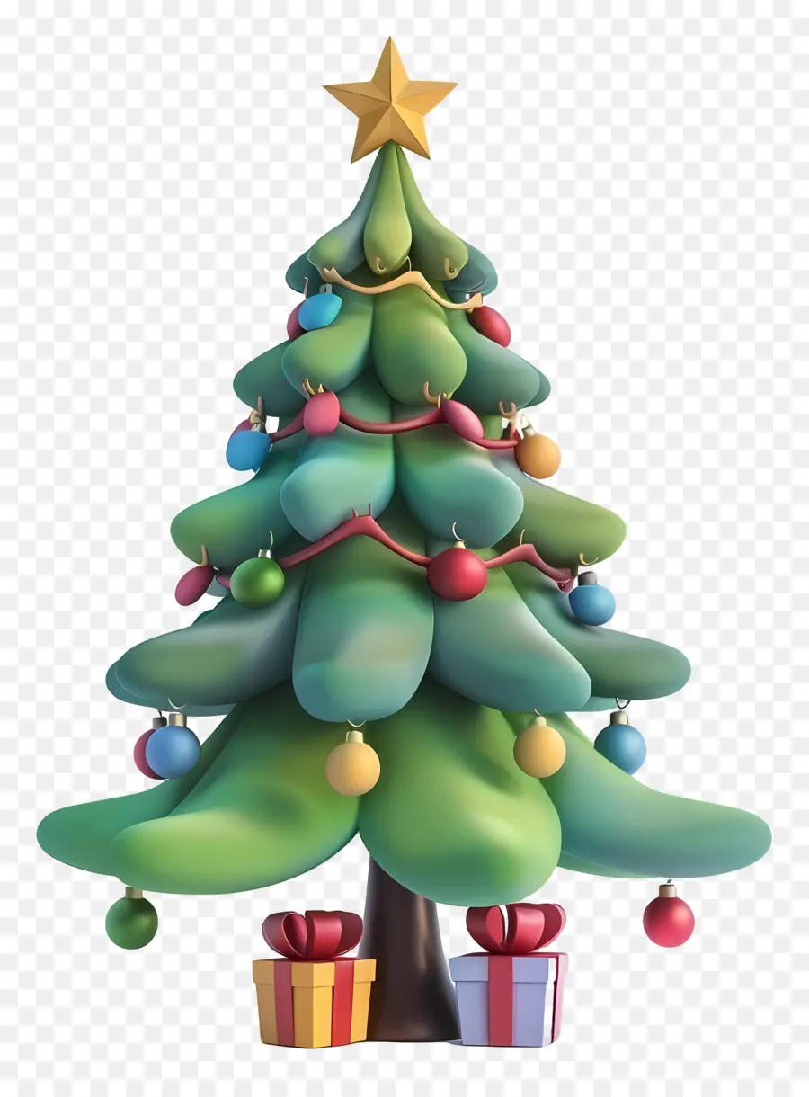 árvore De Natal，Desenho Animado Da árvore De Natal PNG