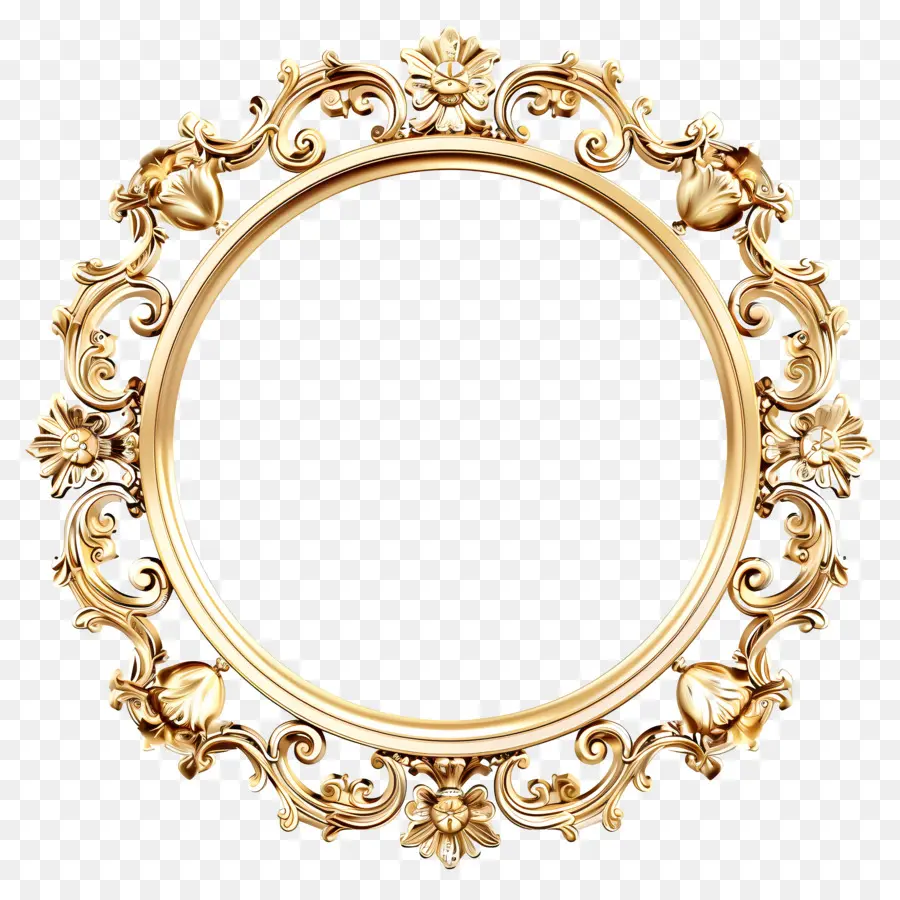 Quadro De Luxo Dourado，Golden Frame PNG