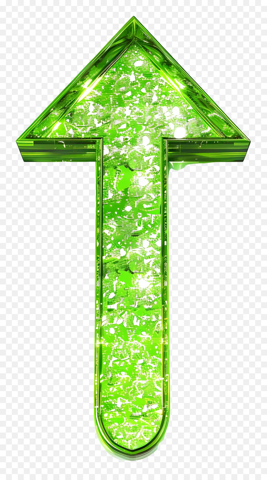Seta Verde Para Cima，Arrow De Metal Brilhante PNG