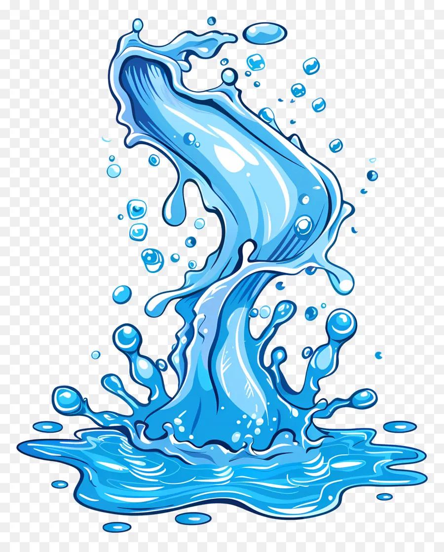 água，Líquido Azul PNG
