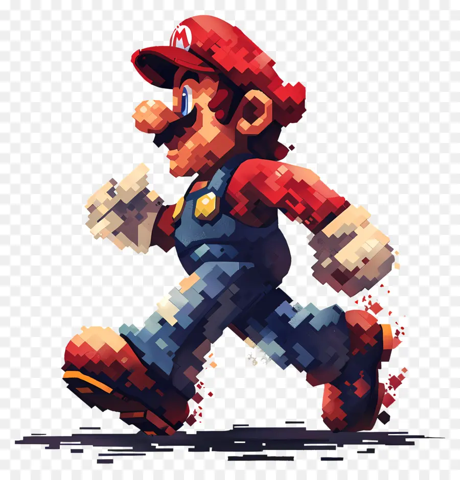 Andando 8 Bits Mario，Pixel Art PNG