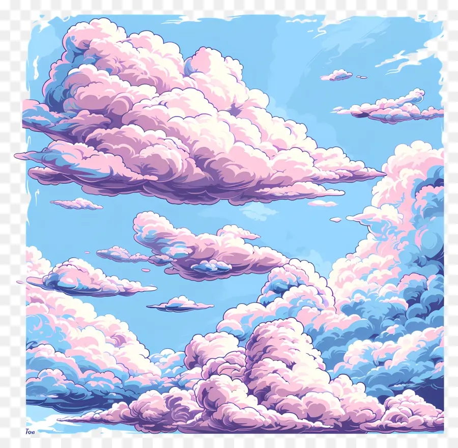 Nuvens，Nuvens Cor De Rosa PNG