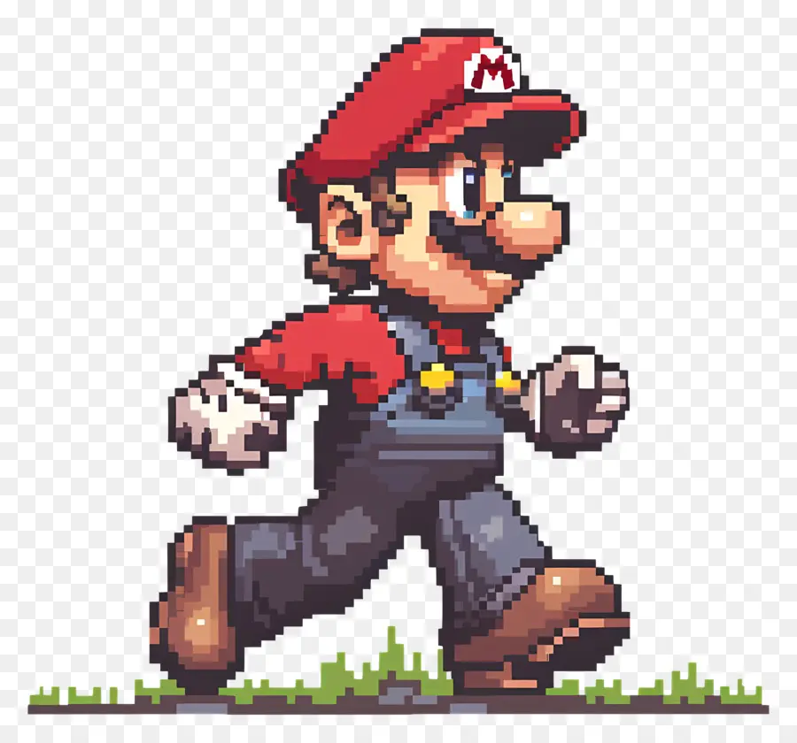 Andando 8 Bits Mario，Personagem PNG