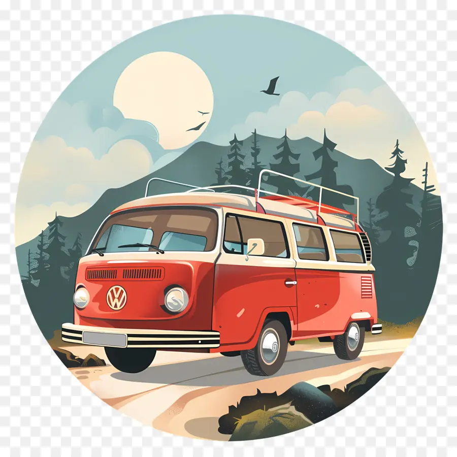 Dia Da Viagem，Volkswagen Van PNG