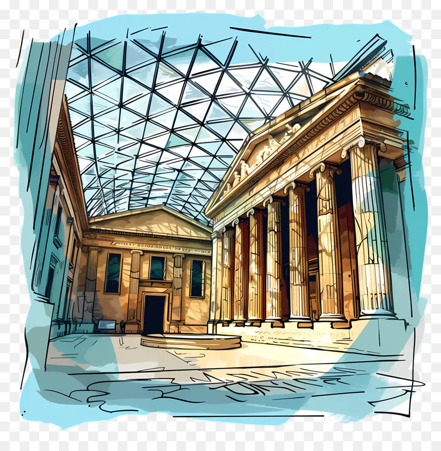 Museu Britânico，Arquitetura Clássica PNG