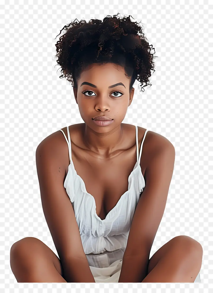 Uma Mulher Sentada，Young Woman PNG