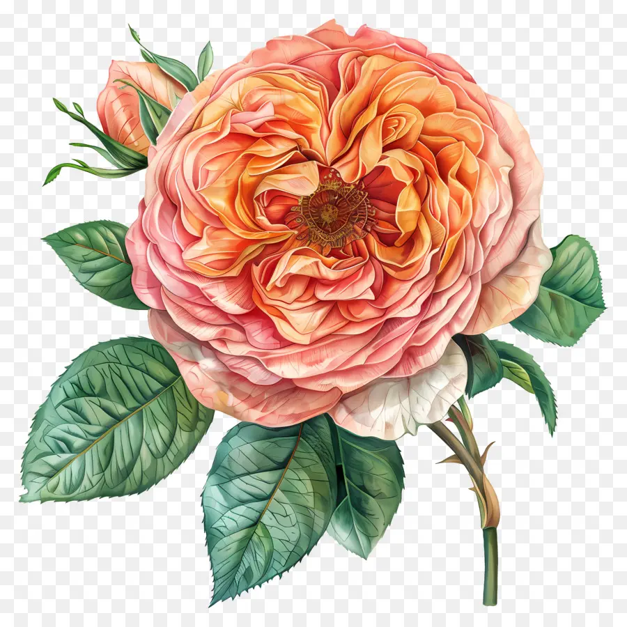 Juliet Rose，Pintura Em Aquarela PNG