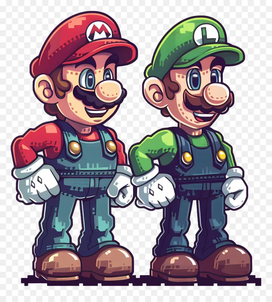 Mario Bros，Homens Em Macacão PNG