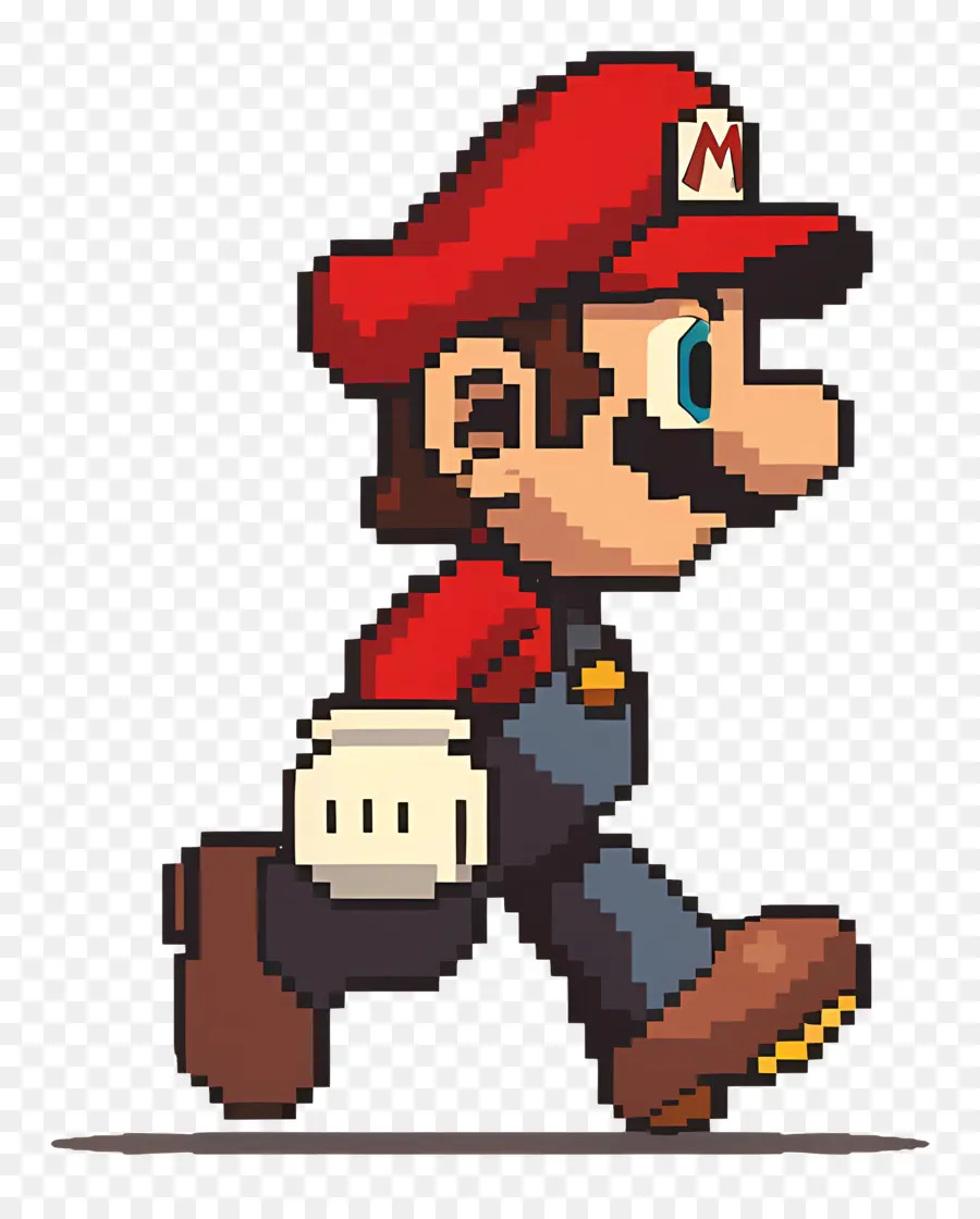 Andando 8 Bits Mario，Personagem Pixelizado PNG