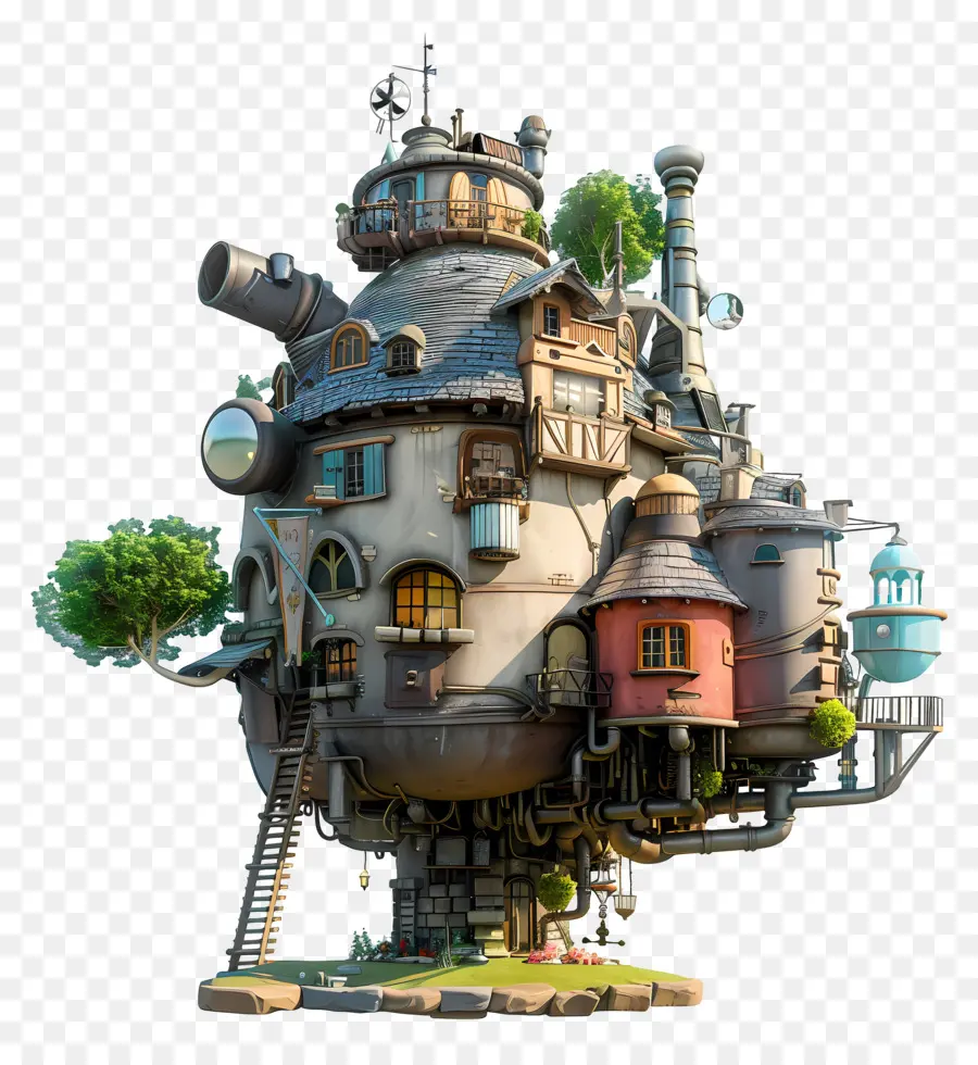 Uivos Moving Castle，Casa De Conto De Fadas PNG