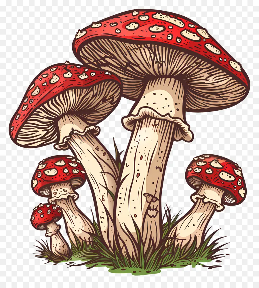 Botão De Cogumelos，Vermelho Cogumelos PNG
