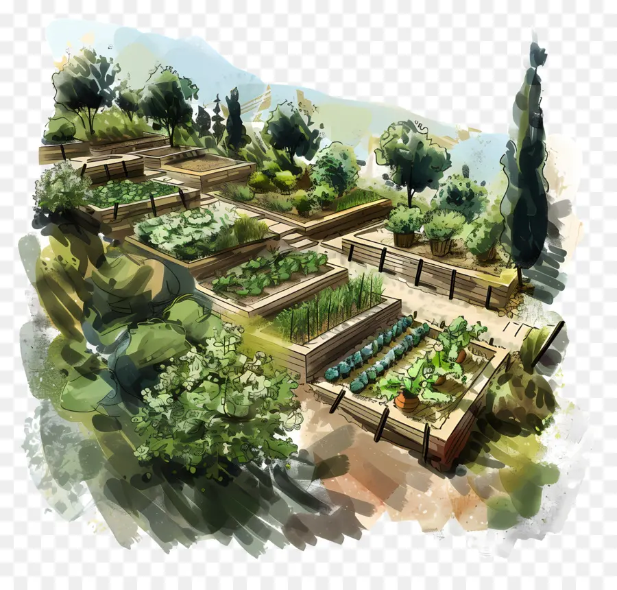 Agricultura Do Terraço，Jardim Urbano PNG