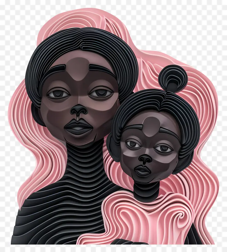 Mãe E Filha，Mulher Negra PNG