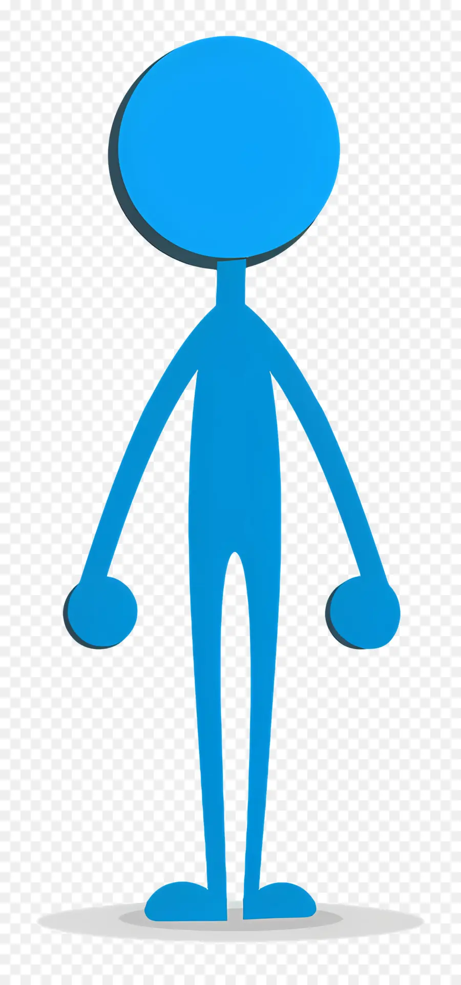Figura Blue Stick，Personagem De Desenho Animado PNG