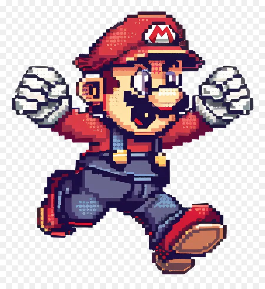 8 Bits Mario，Caráter Pixelizado PNG