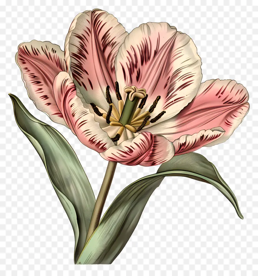 Tulip，Flor De Tulipa Rosa PNG