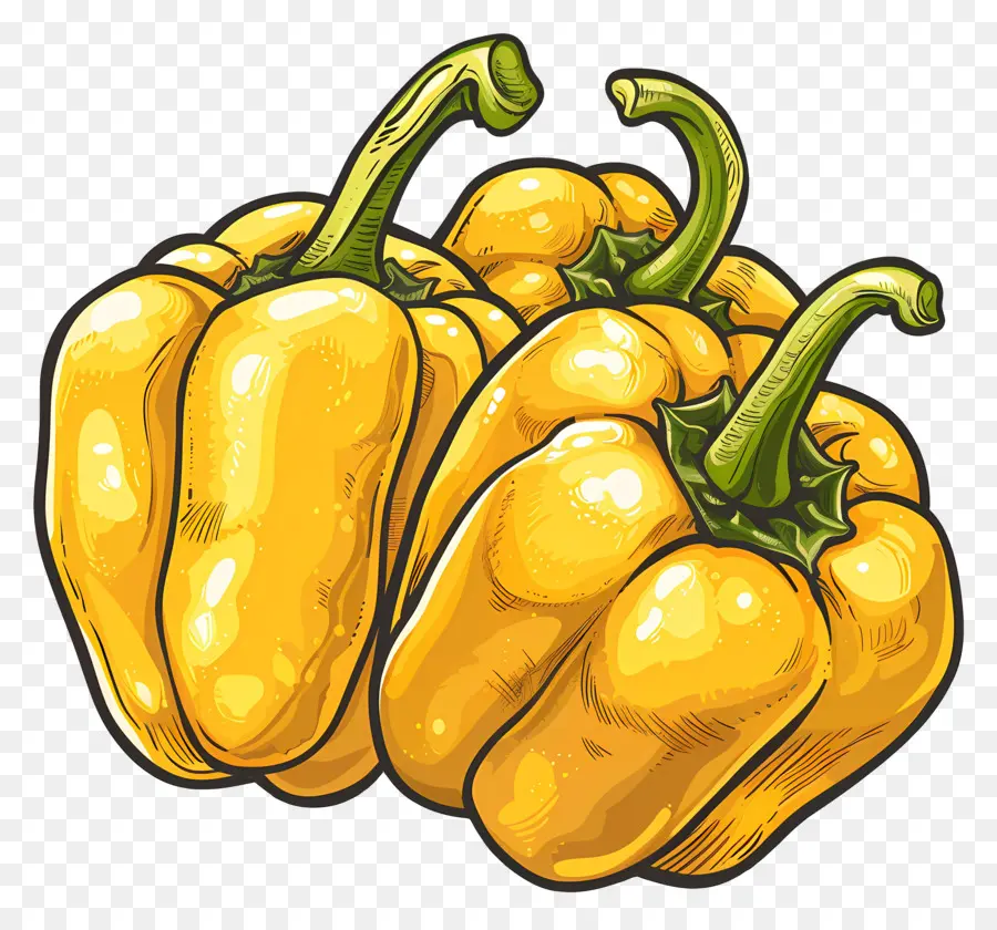 Pimentão Amarelo，Planta PNG